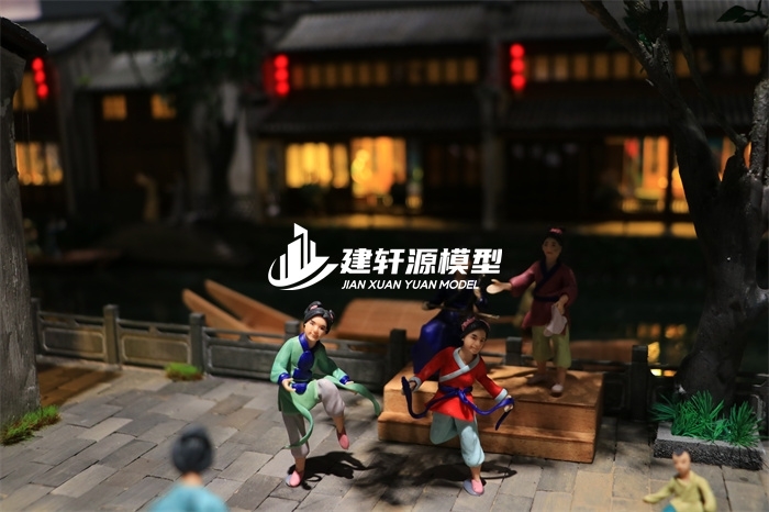 君山京杭大运河博物馆·北新夜市场景模型
